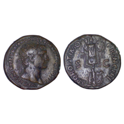 Dupondius de Trajan (107) RIC 428 sear 3224 atelier Rome