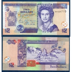 Belize Pick N°66a, Billet de banque de 2 dollars 2003