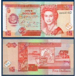 Belize Pick N°67a, Billet de banque de 5 dollars 2003