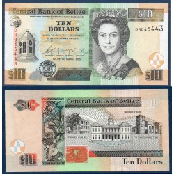 Belize Pick N°68a, Billet de banque de 10 dollars 2003
