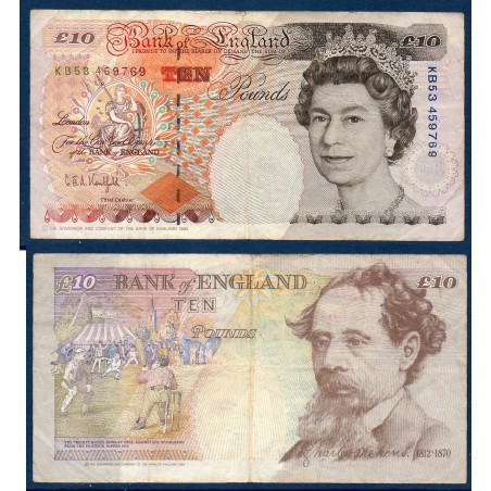 Grande Bretagne Pick N°383a, TB Billet de banque de 10 livres 1992