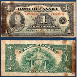 Canada Pick N°38, Billet de banque de 1 dollar 1935