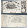 Etats Confédérés Caroline du Nord Raleigh, Billet de banque de 50 cents
