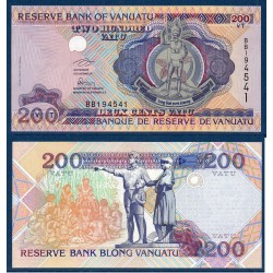 Vanuatu Pick N°8a, Billet de banque de 200 Vatu 1995