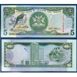 Trinité et Tobago Pick N°37d, neuf Billet de banque de 5 Dollars 1985