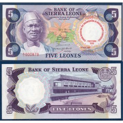 Sierra Leone Pick N°12, Neuf Billet de banque de 5 leones 1980