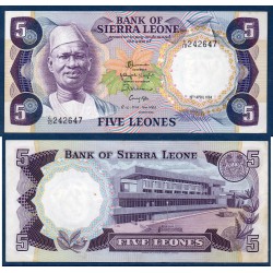 Sierra Leone Pick N°7e, Spl Billet de banque de 5 leones 19.4.1984