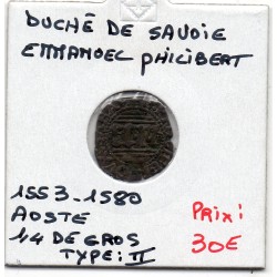 Duché de Savoie, Emmanuel Philibert Aoste (1553-1580) quart de Gros 2eme type