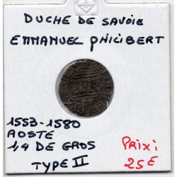 Duché de Savoie, Emmanuel Philibert Aoste (1553-1580) quart de Gros 2eme type