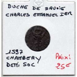 Duché de Savoie, Charles Emmanuel 1er (1597) demi sol Chambery
