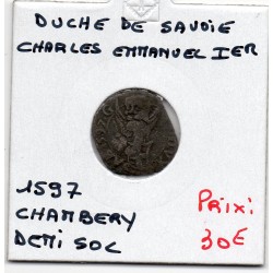 Duché de Savoie, Charles Emmanuel 1er (1597) Mezzo Soldo Chambery