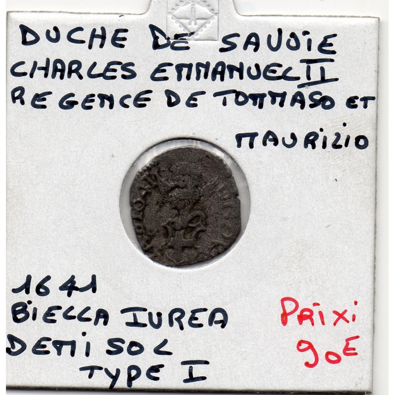 Duché de Savoie, Charles Emmanuel II (1641) demi sol type 1 Biella Ivrea