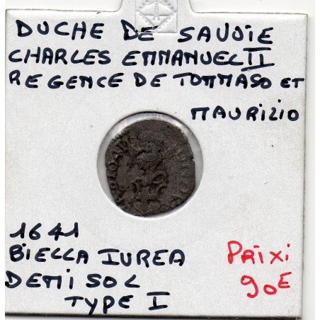 Duché de Savoie, Charles Emmanuel II (1641) demi sol type 1 Biella Ivrea