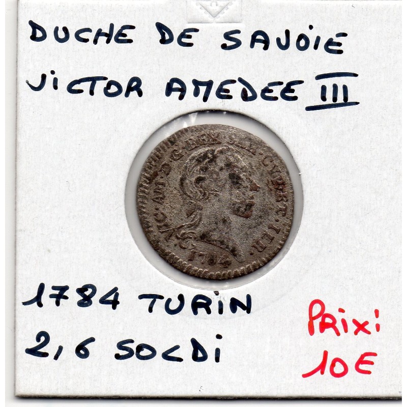 Duché de Savoie, Victor-Amédée III (1784) 2 Soldi 6 denari ou 2.6 sols Turin