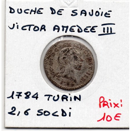 Duché de Savoie, Victor-Amédée III (1784) 2 Soldi 6 denari ou 2.6 sols Turin