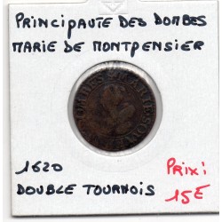 Principauté des Dombes, Marie de Bourbon Montpensier (1620) TB Double Tournois