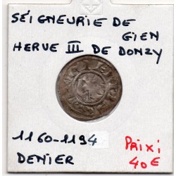 Berry, Seigneurie de Gien, Herve III de Donzy (1160-1194) Denier