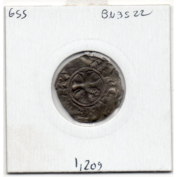 Champagne, Comté de Troyes, Thibaut II (1130-1150) Denier