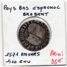 Pays-Bas Espagnols Brabant 1/10 Ecu 1571 Anvers, pièce de monnaie