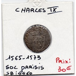 Sol Parisi Charles IX  (1565-1573 D) pièce de monnaie royale