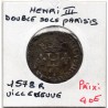 Double sol Parisis 2eme type 1579 R Villeneuve Henri III pièce de monnaie royale