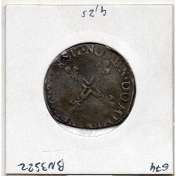 Double sol Parisis 2eme type 1579 R Villeneuve Henri III pièce de monnaie royale