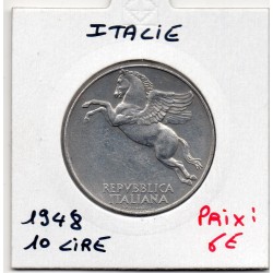 Italie 10 Lire 1948 Sup-,  KM 90 pièce de monnaie