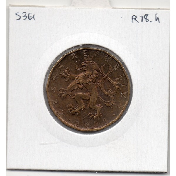 République Tchèque 20 Korun 2002 FDC, KM 5 pièce de monnaie