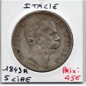 Italie 5 Lire 1879 R TTB,  KM 20 pièce de monnaie