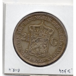 Pays Bas 2 1/2 Gulden 1930 TTB, KM 165 pièce de monnaie