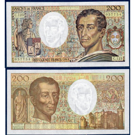 200 Francs Montesquieu Spl- 1992 Billet de la banque de France