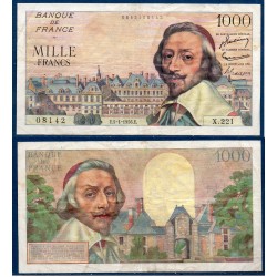 1000 Francs Richelieu TTB- 5.1.1956 Billet de la banque de France