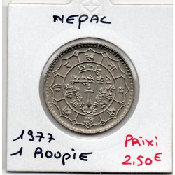 Nepal 1 Rupee 1977 Spl KM 828a pièce de monnaie