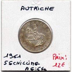 Autriche 5 Schilling 1961 FDC, KM 2889 pièce de monnaie