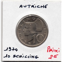 Autriche 10 Schilling 1974 Sup, KM 2918 pièce de monnaie