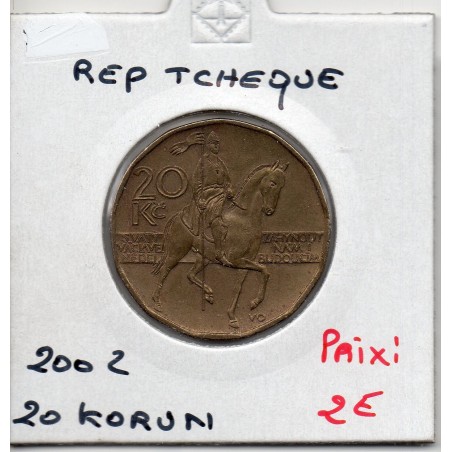 République Tchèque 20 Korun 2002 Spl, KM 5 pièce de monnaie