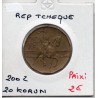 République Tchèque 20 Korun 2002 Spl, KM 5 pièce de monnaie