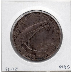 Tunisie 5 Dinars 1976 TTB, KM 305 pièce de monnaie