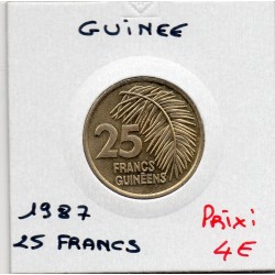 Guinée 25 francs guinéens 1987 Spl, KM 60 pièce de monnaie