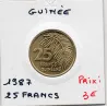 Guinée 25 francs guinéens 1987 Sup, KM 60 pièce de monnaie