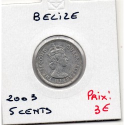 Belize 5 cents 2003 Sup, KM 34a pièce de monnaie