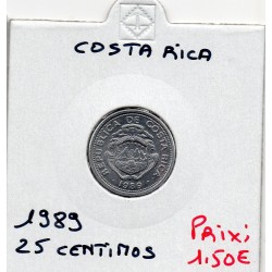 Costa Rica 25 centimos 1989 FDC, KM 188.3 pièce de monnaie