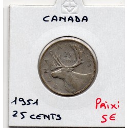 Canada 25 cents 1951 TTB, KM 44 pièce de monnaie