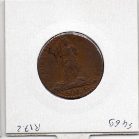 Italie Sardaigne 5 Soldi 1795 B+, KM 91 pièce de monnaie