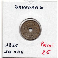 Danemark 10 ore 1926 TTB, KM 822 pièce de monnaie