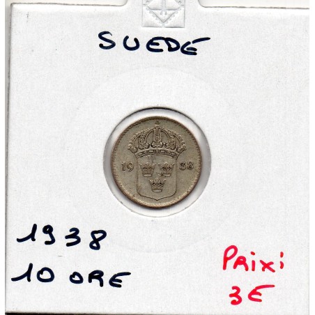 Suède 10 Ore 1938 Sup, KM 780 pièce de monnaie