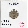 Suède 10 Ore 1938 Sup, KM 780 pièce de monnaie