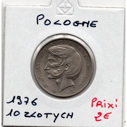 Pologne 10 Zlotych Mickiewicz 1976 Sup, KM Y74 pièce de monnaie
