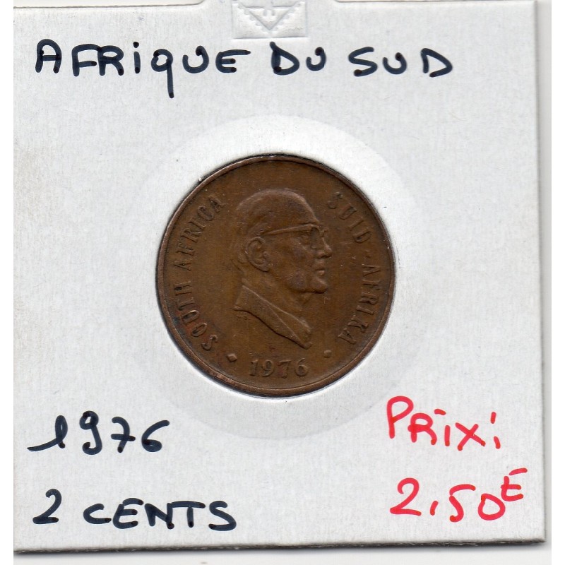 Afrique du sud 2 cents 1976 TTB KM 92 pièce de monnaie