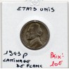 Etats Unis 5 cents 1943 P TB fauté, laminage, KM 192a pièce de monnaie
